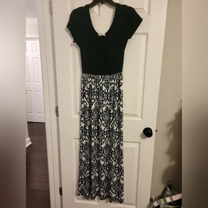 Gilli damask maxi dress